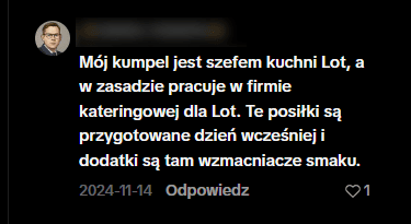 Sprawdził, co podają w Dreamlinerze LOT. Pod filmem posypały się komentarze