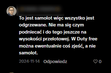 Sprawdził, co podają w Dreamlinerze LOT. Pod filmem posypały się komentarze
