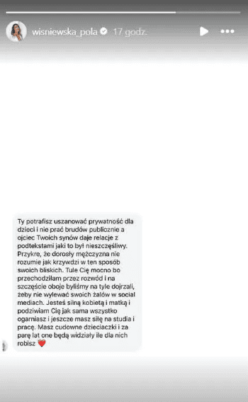 Pola Wiśniewska pokazała wymowną wiadomość. To cios w kierunku Michała