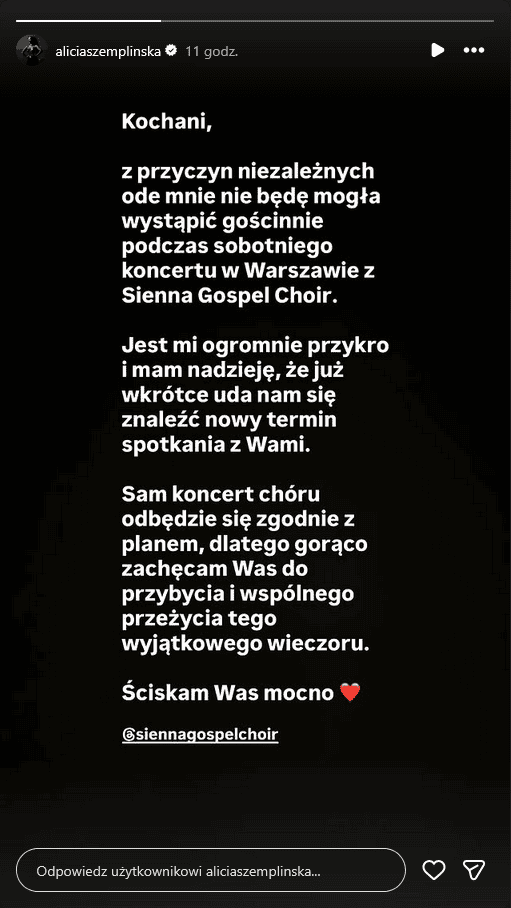 Alicja Szemplińska przekazała smutne wieści. Fani zdumieni