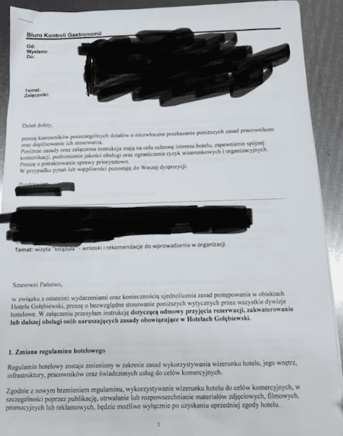Hotel Gołębiewski wydał oświadczenie po sprawie z udziałem Książula. Interweniował właściciel