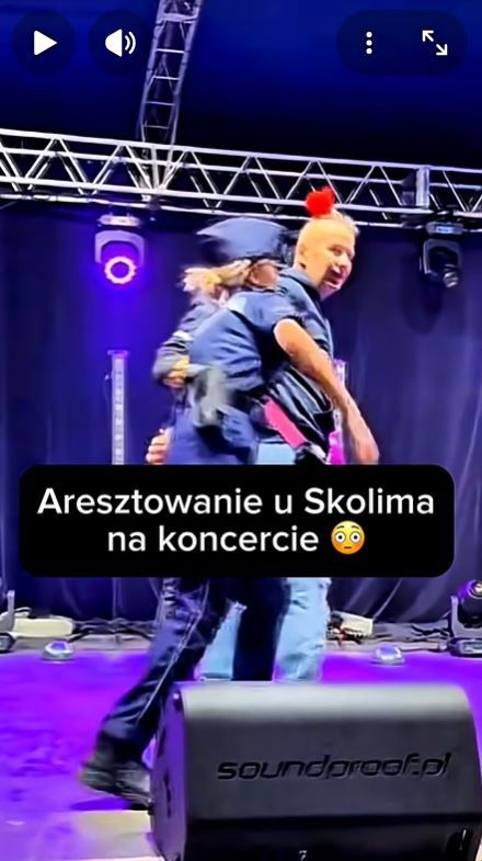 Aresztowanie na koncercie Skolima. Wszystko się nagrało