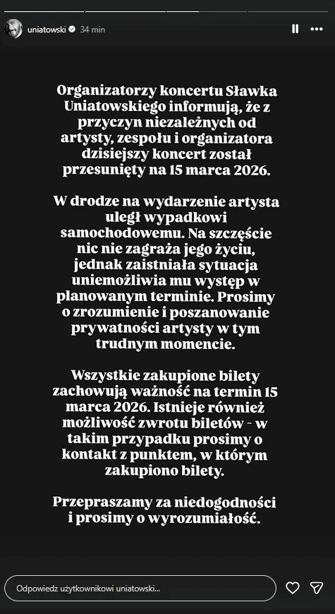 Uwielbiany polski muzyk uległ nagłemu wypadkowi. W sieci przejmujące oświadczenie