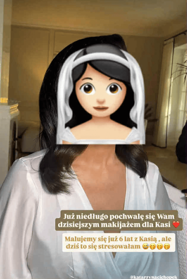 Ślubny look Kasi Cichopek, fot. Instagram