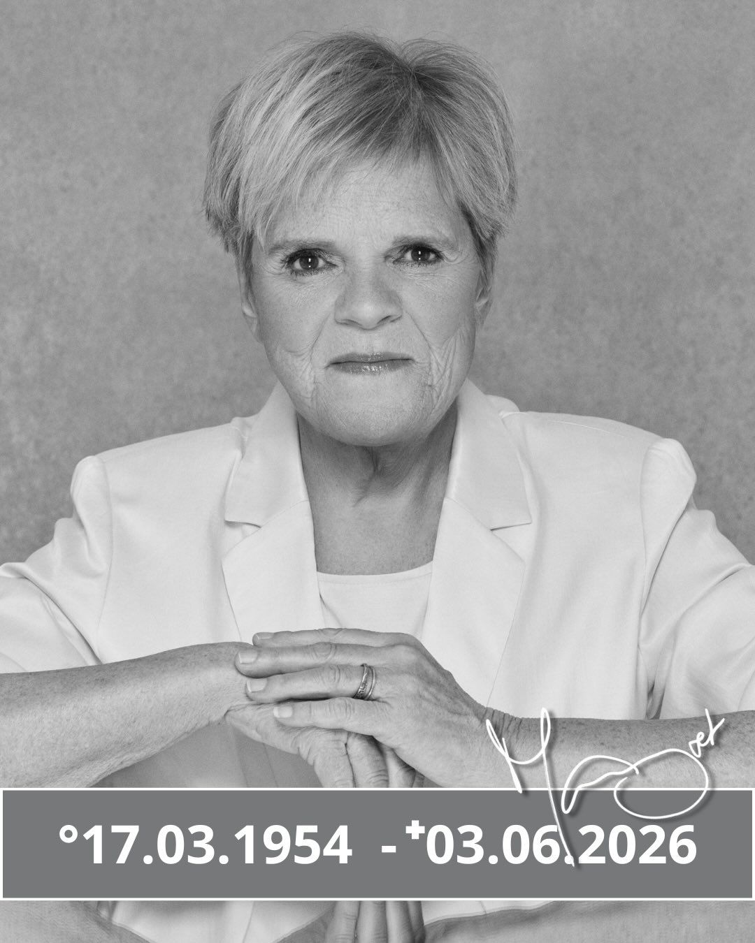 Nie żyje znana artystka. Po krótkiej walce z rzadkim rakiem, poddała się eutanazji