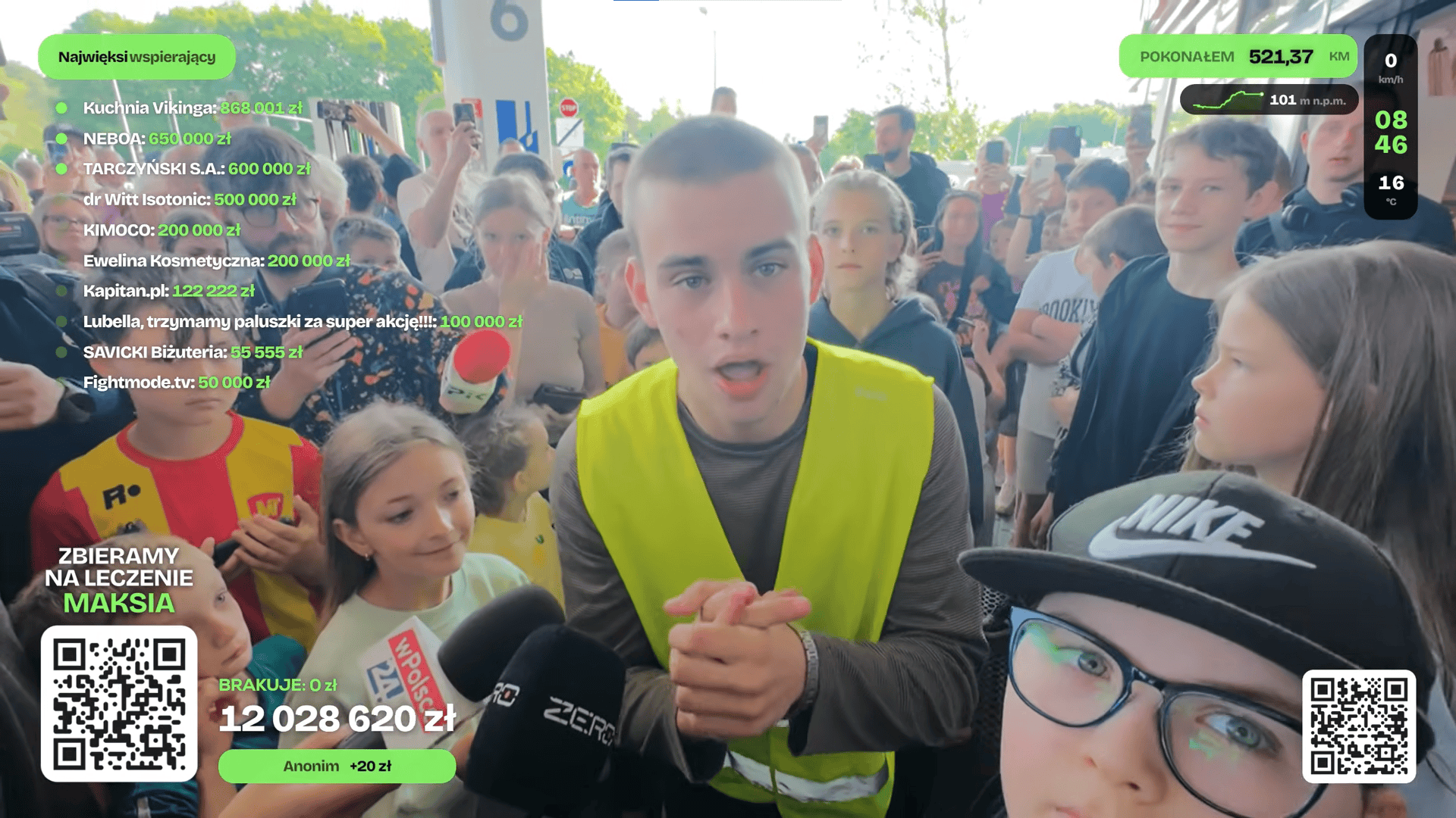 Łatwogang znowu w trasie. Do Gdańska jeszcze tyle kilometrów, a on już uzbierał 12 mln