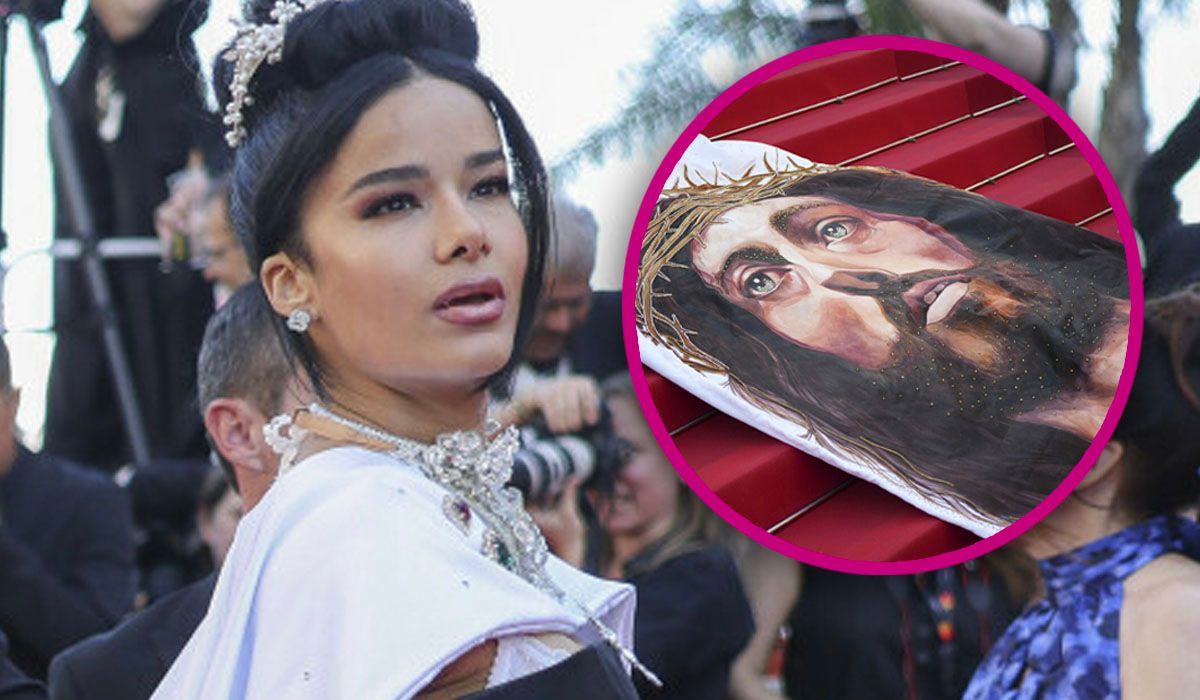 Suknia z Jezusem Chrystusem w Cannes