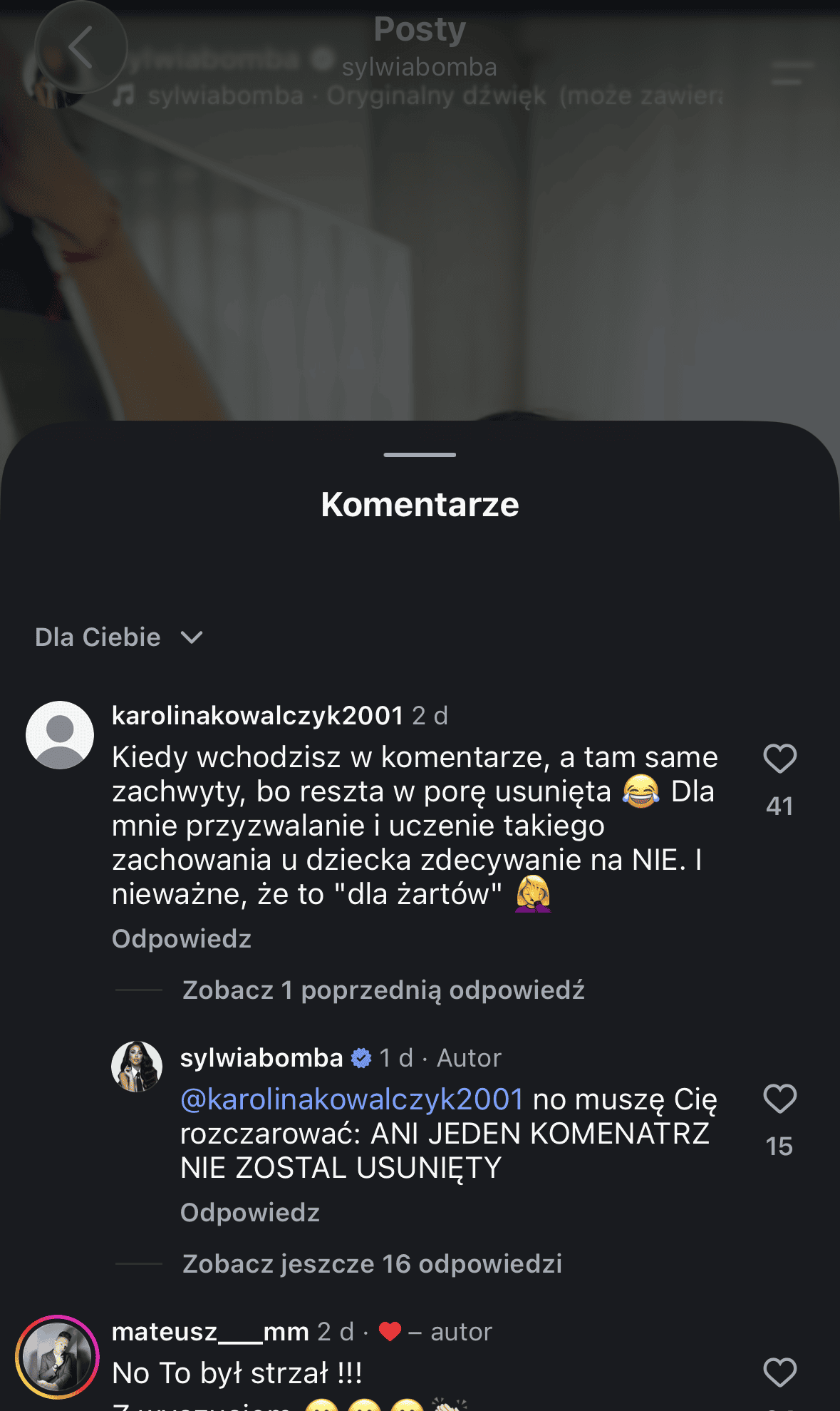 Internauci znowu uderzają w Sylwię Bombe. Komentarze błyskawicznie znikają z sieci