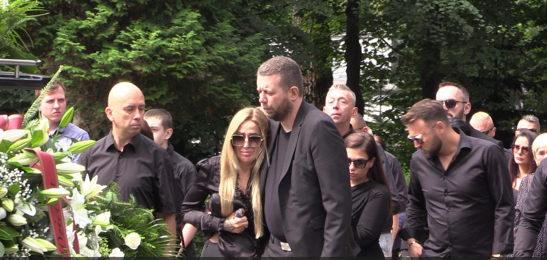 Sylwia Peretti na pogrzebie syna