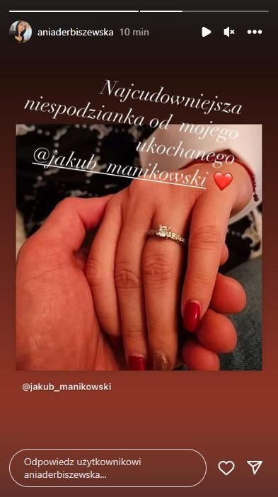 Szczęśliwe nowiny od uczestników programu „Rolnik szuka żony”, fot. Instagram aniaderbieszewska.JPG