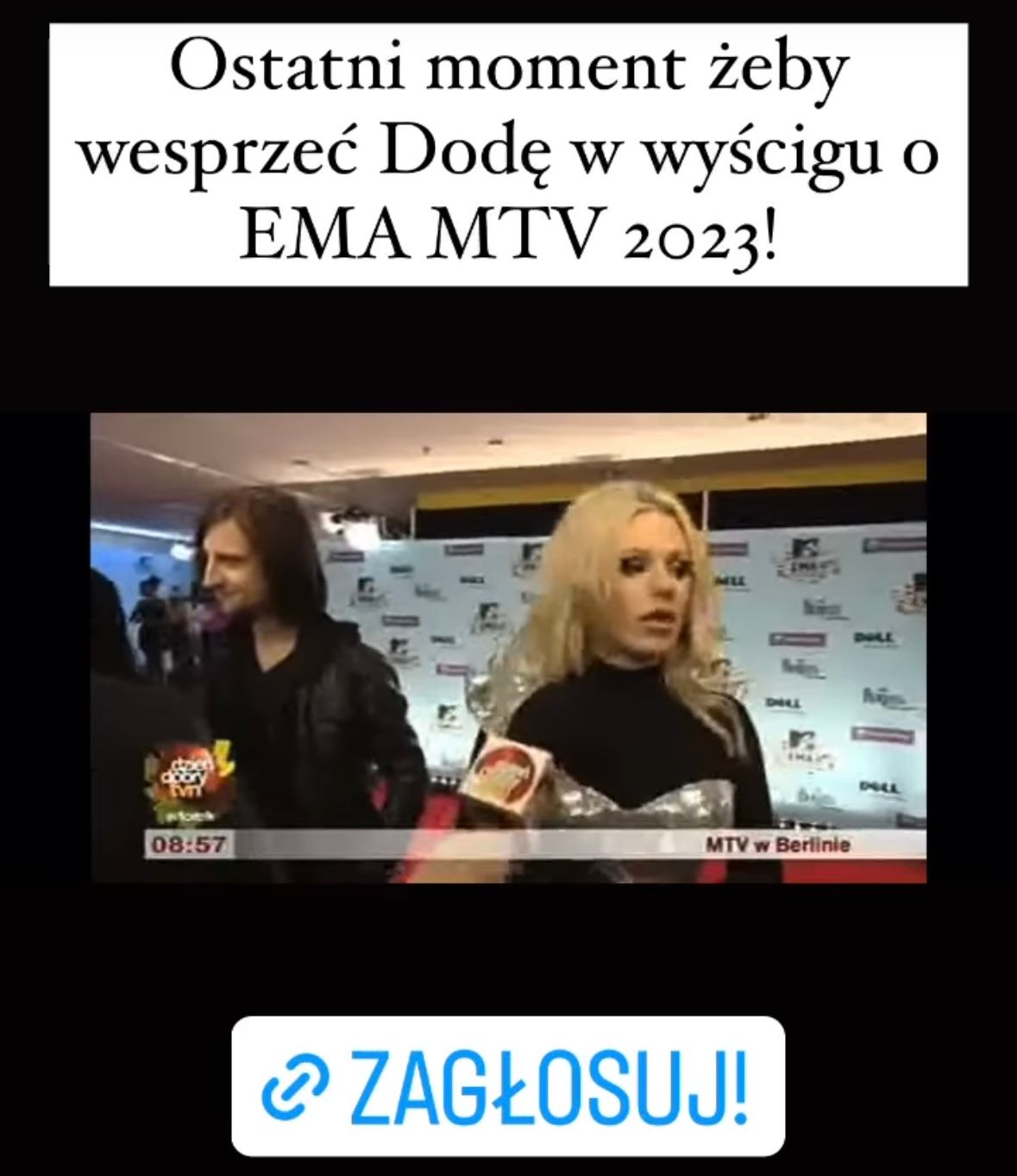 Doda na MTV EMA 2009, fot. Instagram/TVN