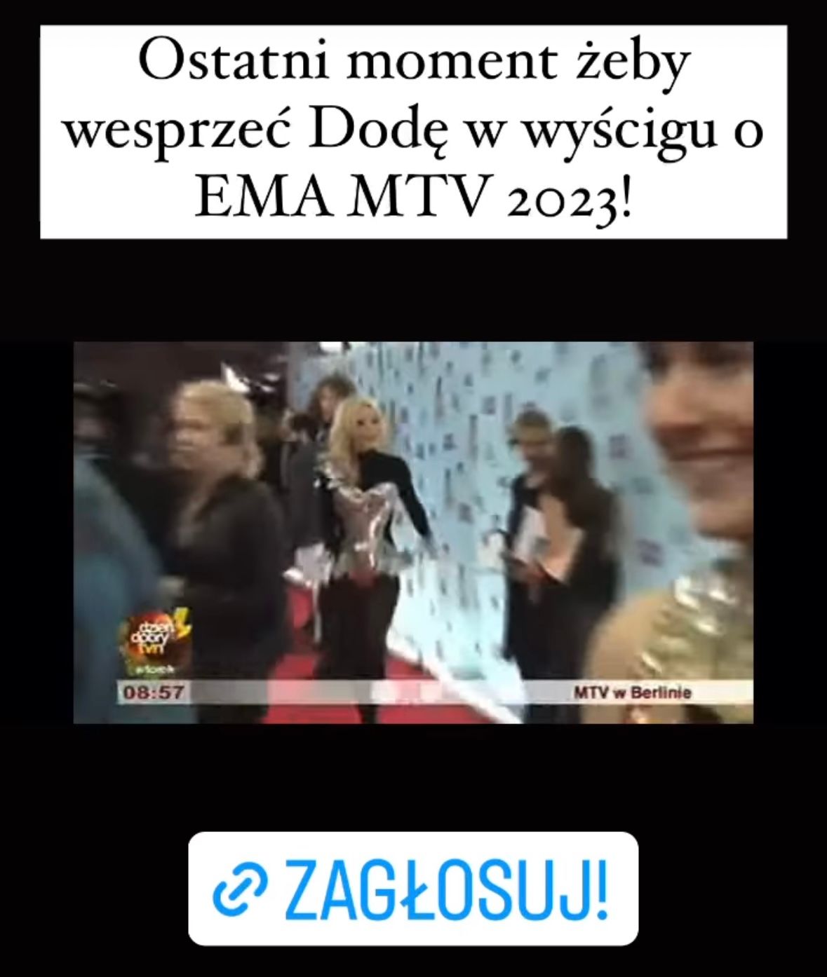 Doda na MTV EMA 2009, fot. Instagram/TVN
