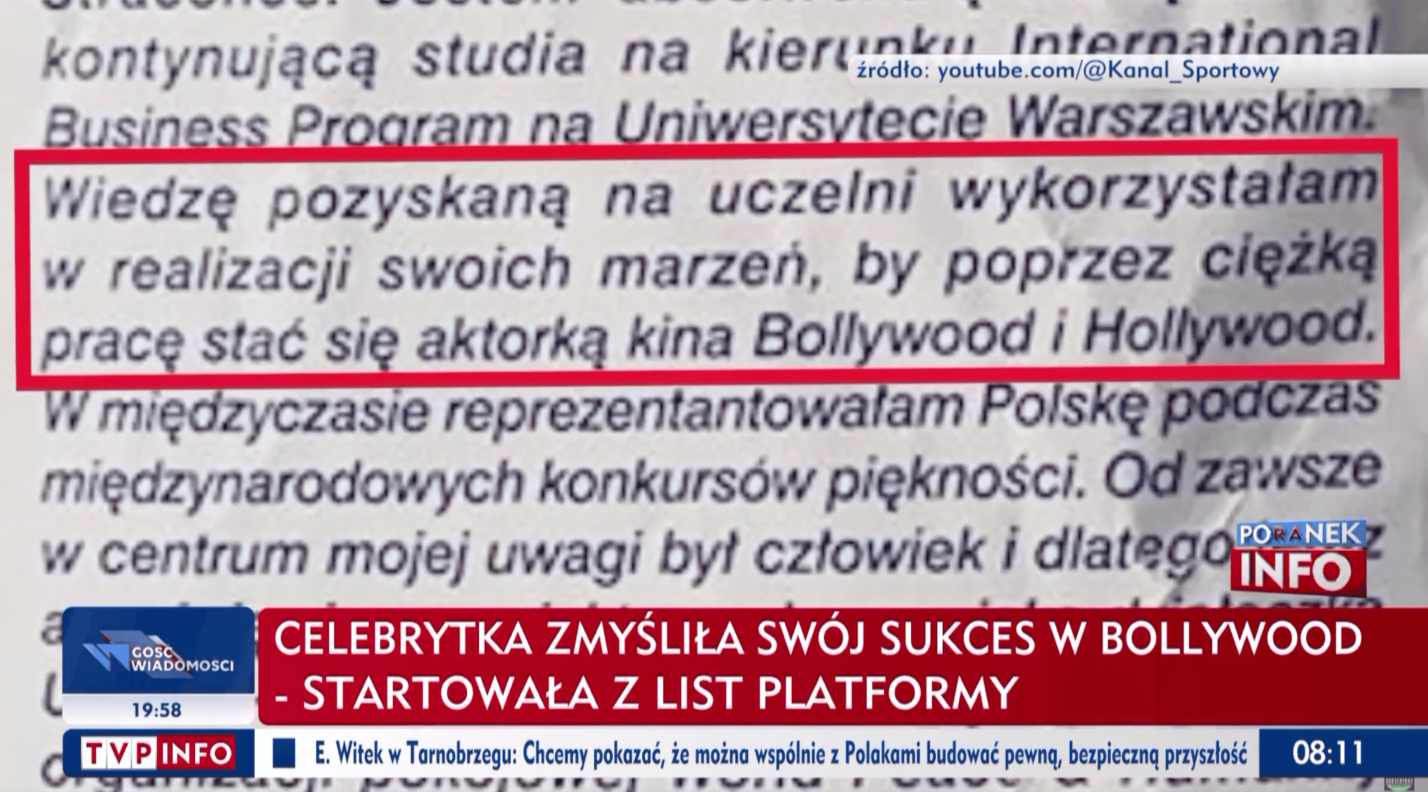 TVP Info o Natalii Janoszek