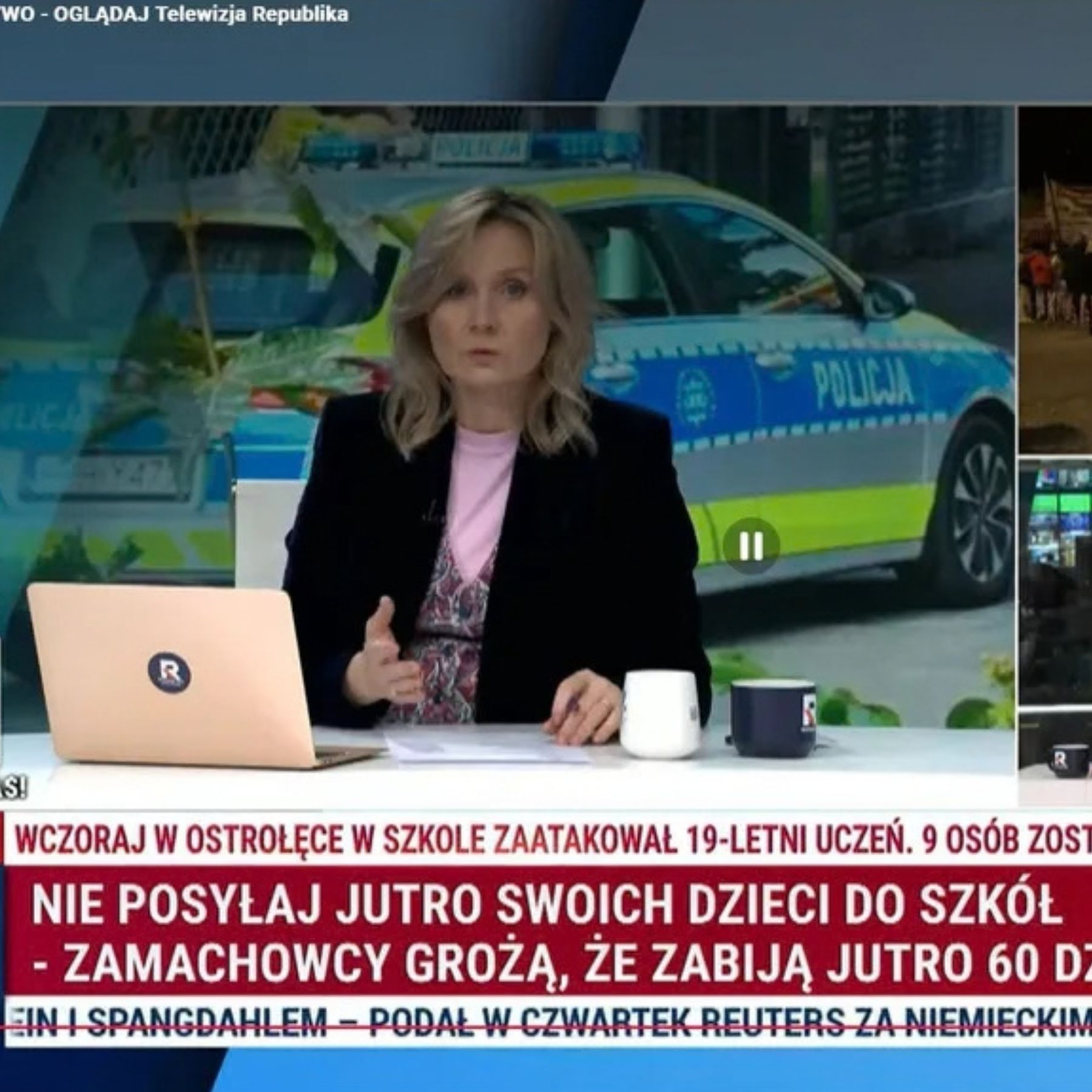 "Nie posyłaj dzieci do szkół”. Burza wokół pasków TV Republika po atakach. Etycy i medioznawcy oburzeni