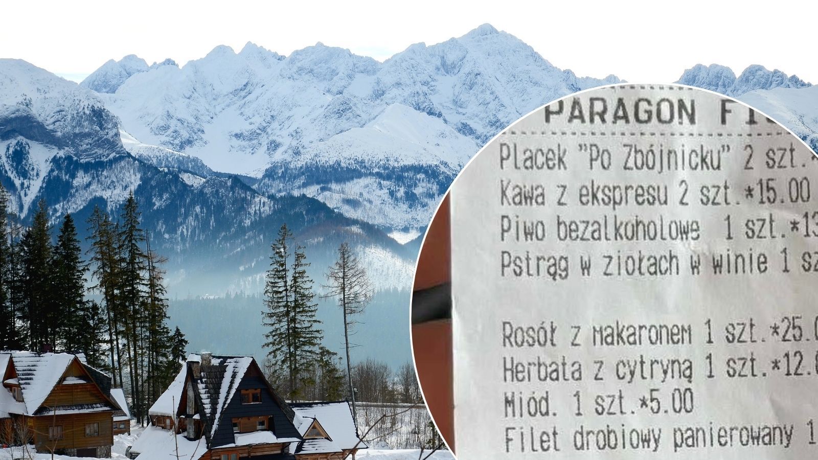 Poszła do góralskiej karczmy, po wszystkim pokazała paragon. Doliczyli jej to do rachunku