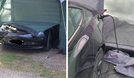 Tesla w namiocie