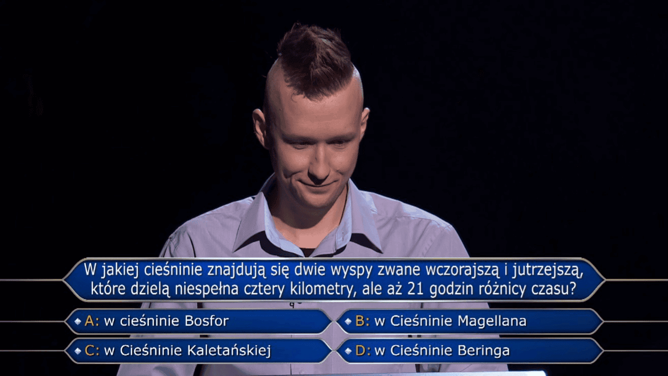 Tomasz Boruch siódmym zwycięzcą programu Milionerzy, fot. kadr z programu Milionerzy prod. TVN 2.png