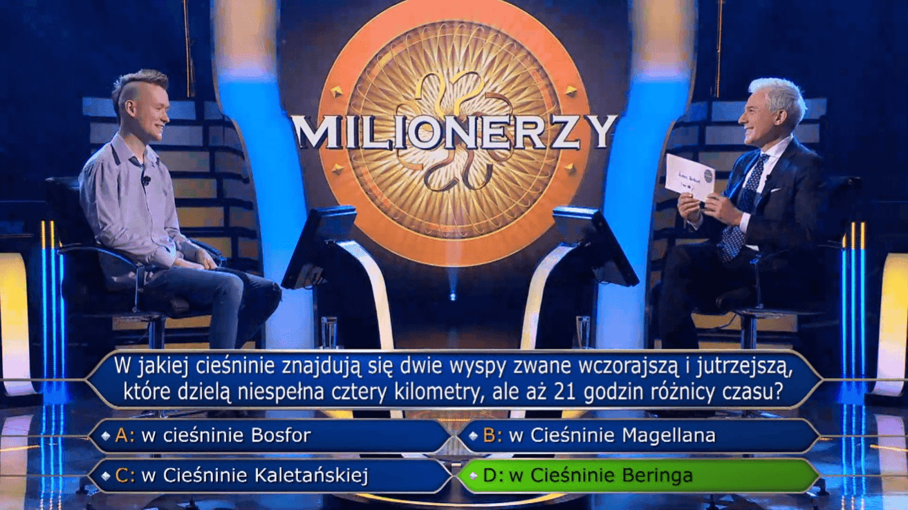 Tomasz Boruch siódmym zwycięzcą programu Milionerzy, fot. kadr z programu Milionerzy prod. TVN 3.png