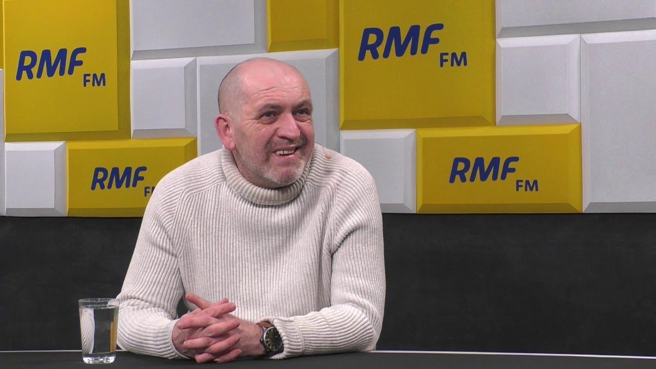 Tomasz Karoń podczas wizyty w RMF FM