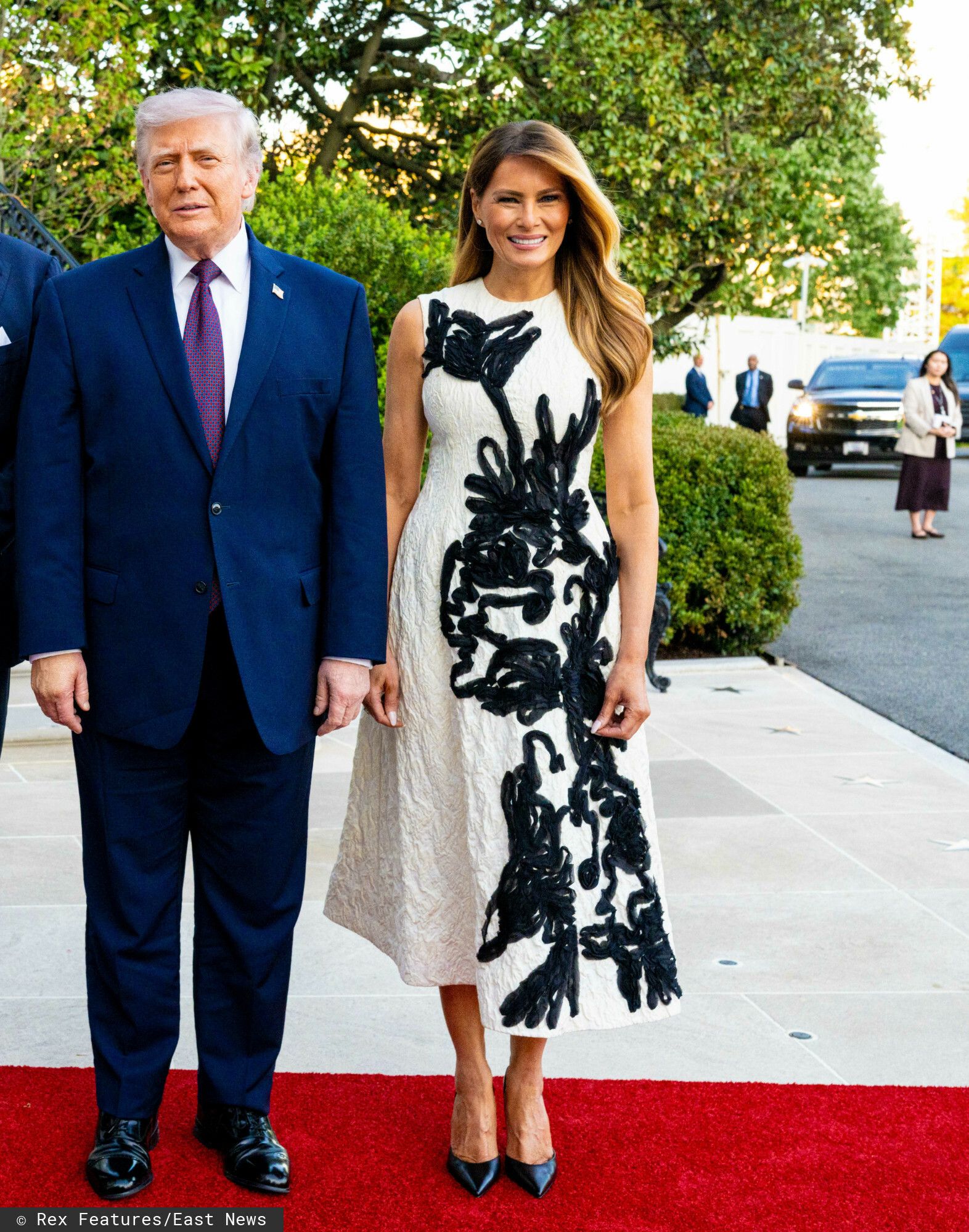 Niebywałe, co ubrała Melania Trump na spotkanie z parą królewską. Oczy wszystkich zwróciły się na pierwszą damę