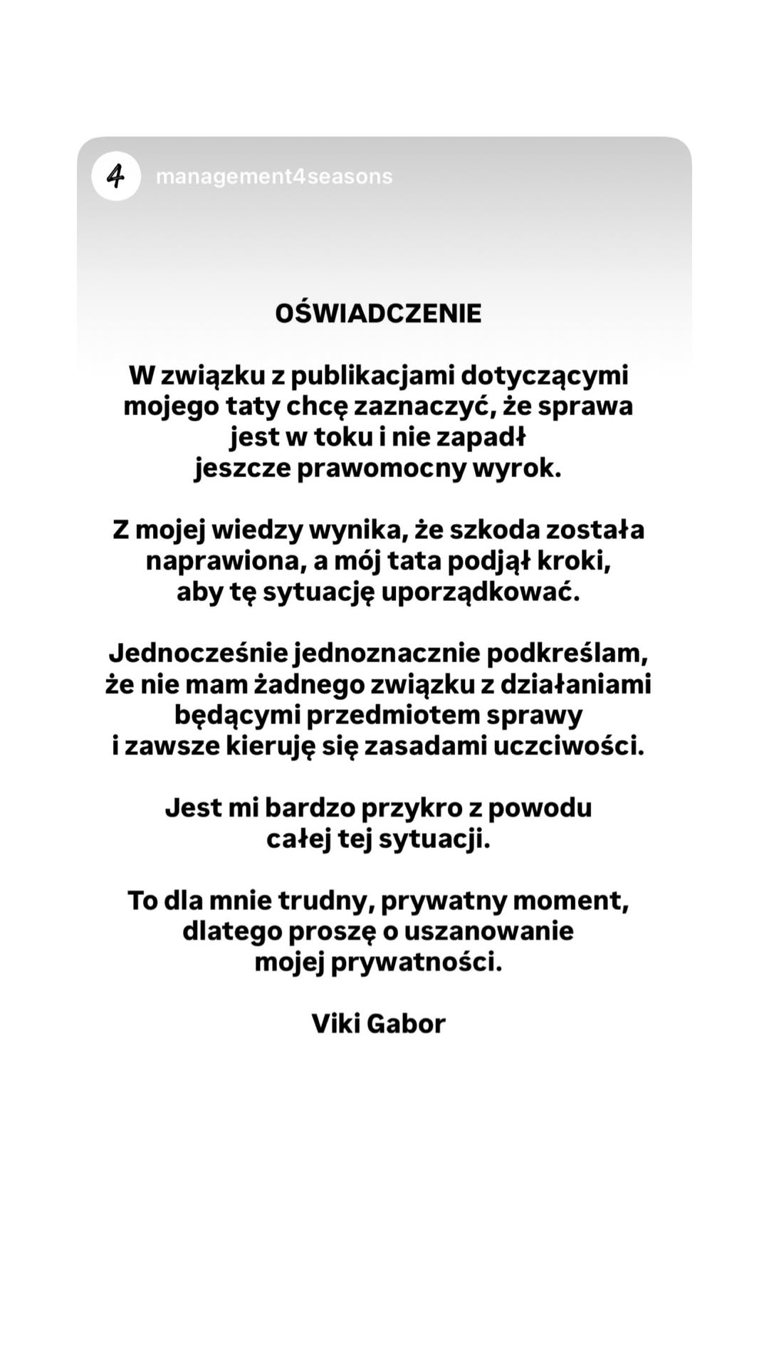 Pilne oświadczenie Viki Gabor. W mediach huczy o skandalu, zaapelowała o jedno