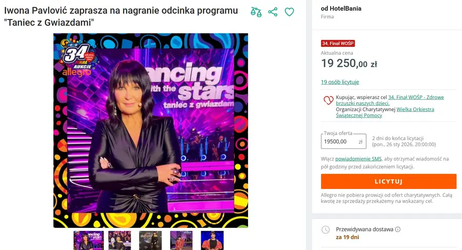 Finał WOŚP już za chwilę, a aukcje gwiazd biją rekordy. Takie kwoty padły