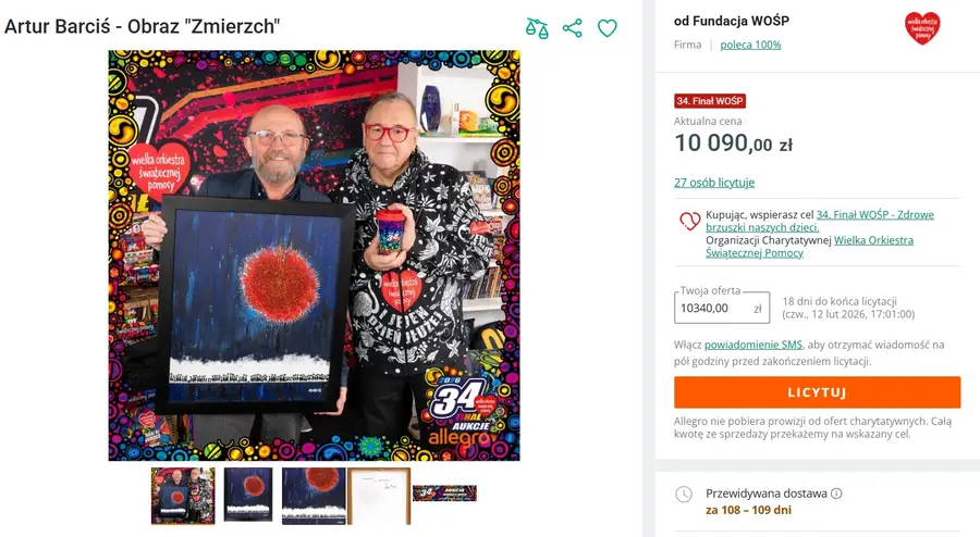 Finał WOŚP już za chwilę, a aukcje gwiazd biją rekordy. Takie kwoty padły