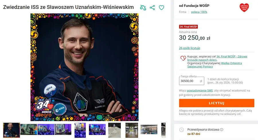 Finał WOŚP już za chwilę, a aukcje gwiazd biją rekordy. Takie kwoty padły