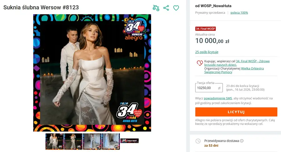 Finał WOŚP już za chwilę, a aukcje gwiazd biją rekordy. Takie kwoty padły