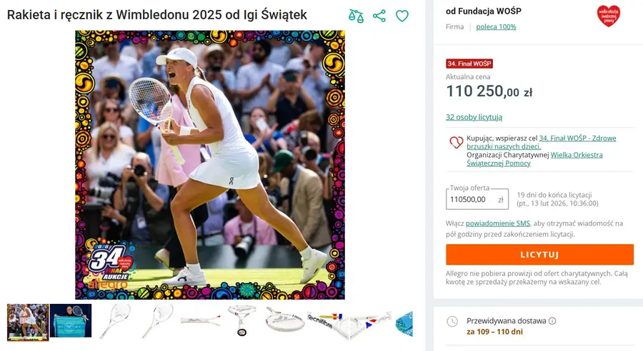 Finał WOŚP już za chwilę, a aukcje gwiazd biją rekordy. Takie kwoty padły