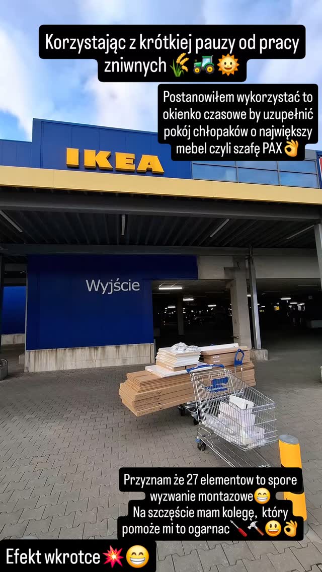 Waldemar Gilas na Instagramie, zakupy w Ikei, zdjęcie