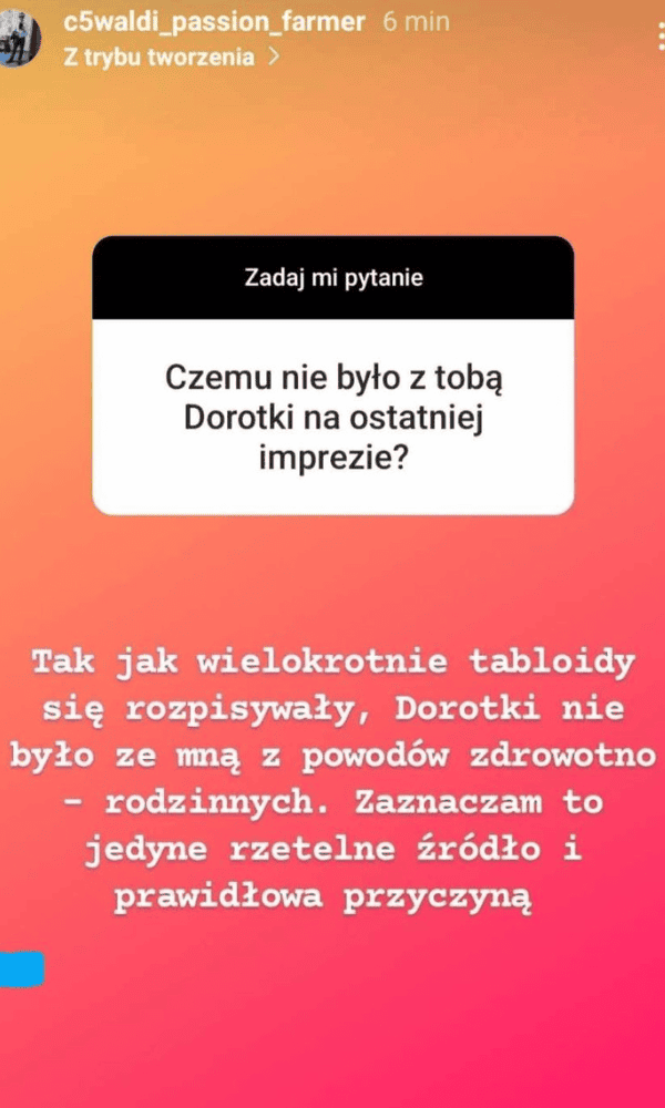 Waldemar z Rolnik szuka żony - instagram