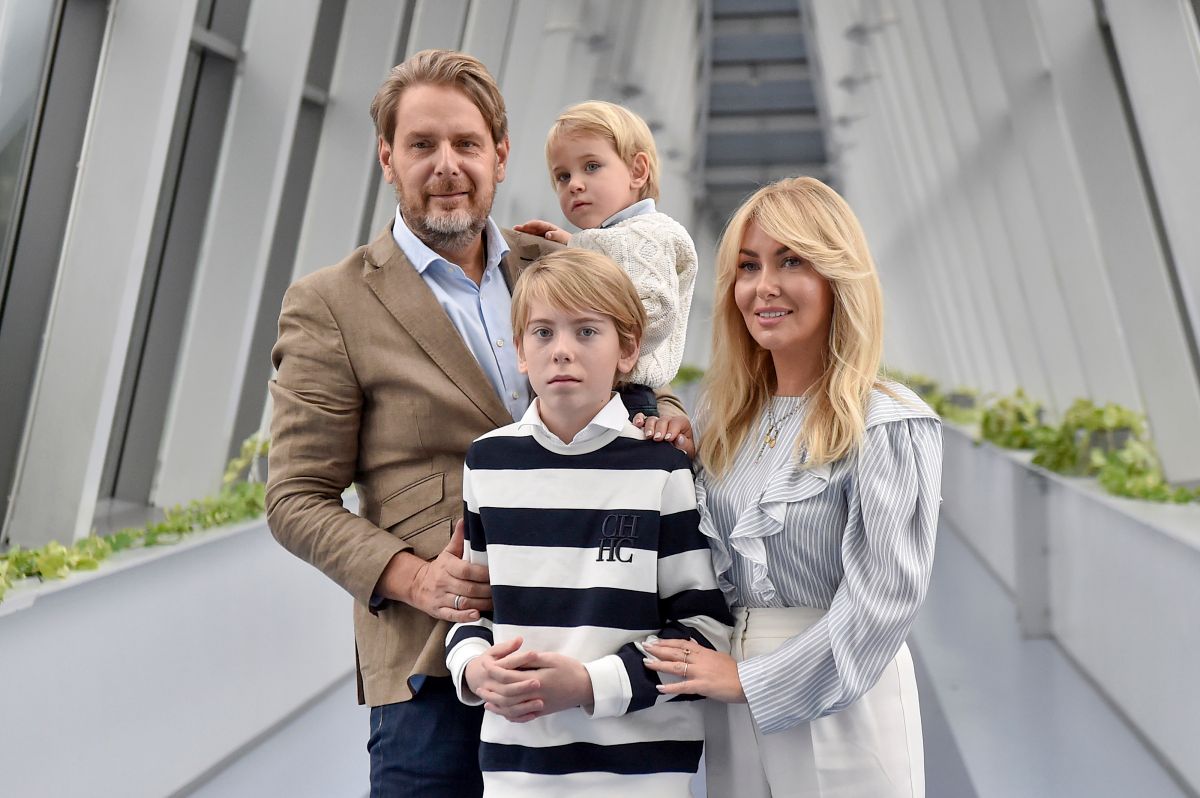 Wojciech Modest Amaro z żoną i synami