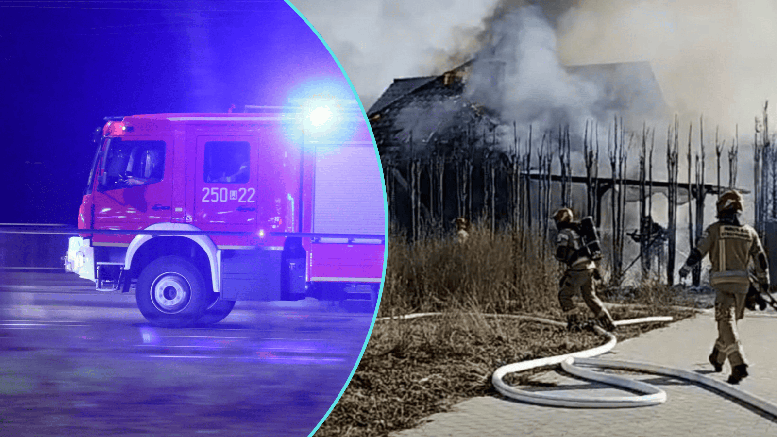 Groźny pożar na toruńskich Stawkach. Dom jednorodzinny stanął w ogniu