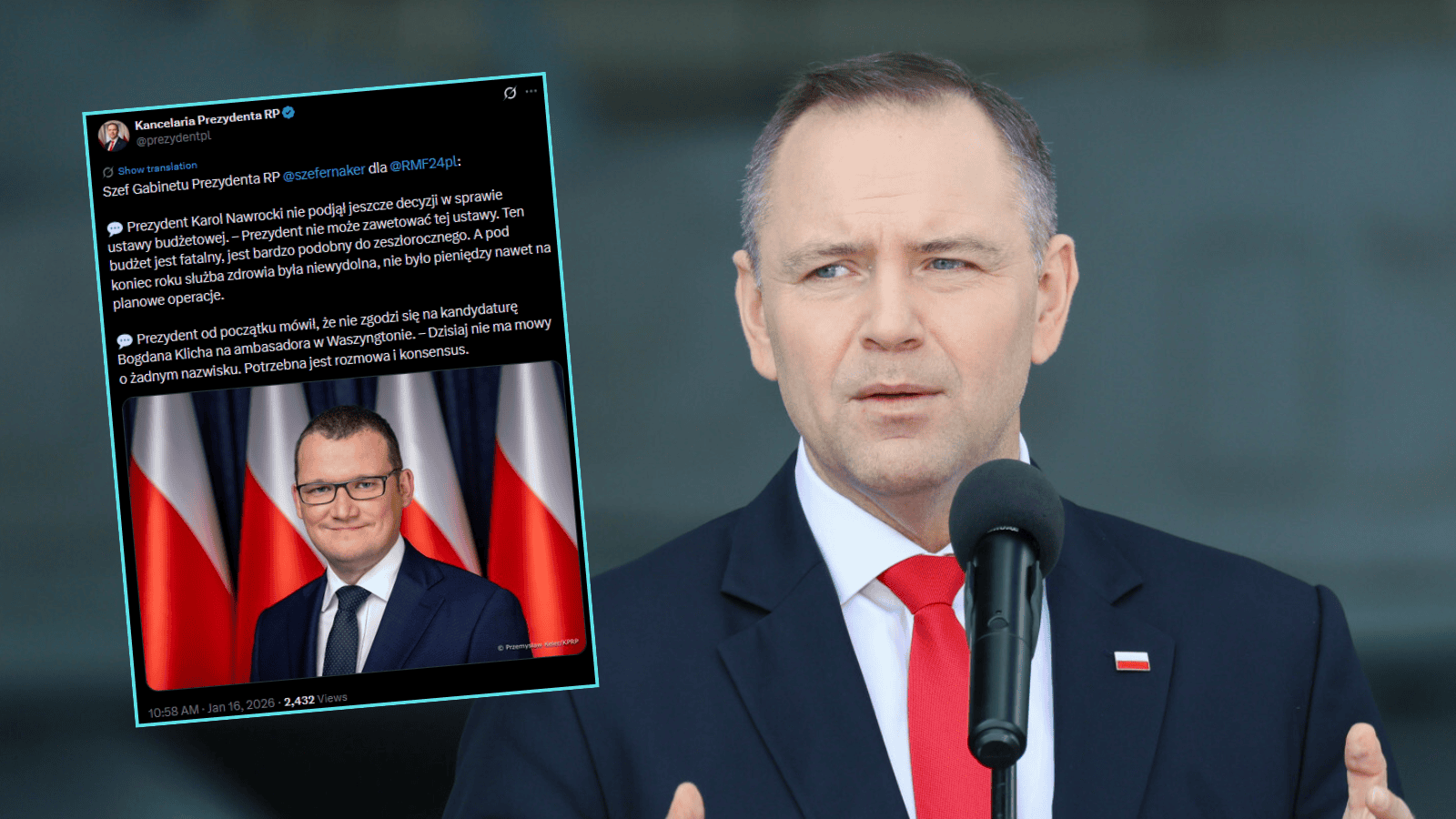 Szef gabinetu Nawrockiego udzielił wywiadu. Powiedział, co czeka smerfów w tym roku