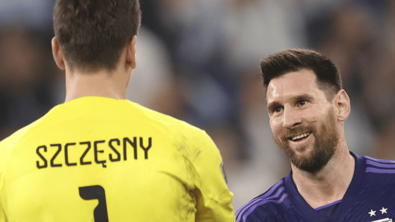 Wojciech Szczęsny i Lionel Messi