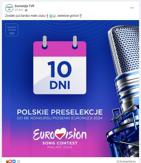 Wpadka TVP przed Eurowizją, fot. Facebook