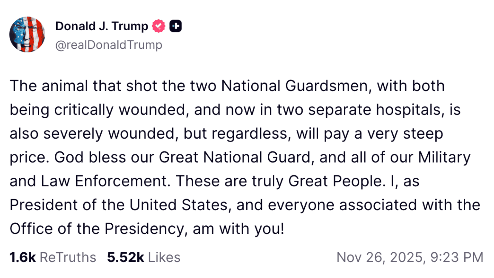 Strzelanina przed Białym Domem. Są informacje o ofiarach