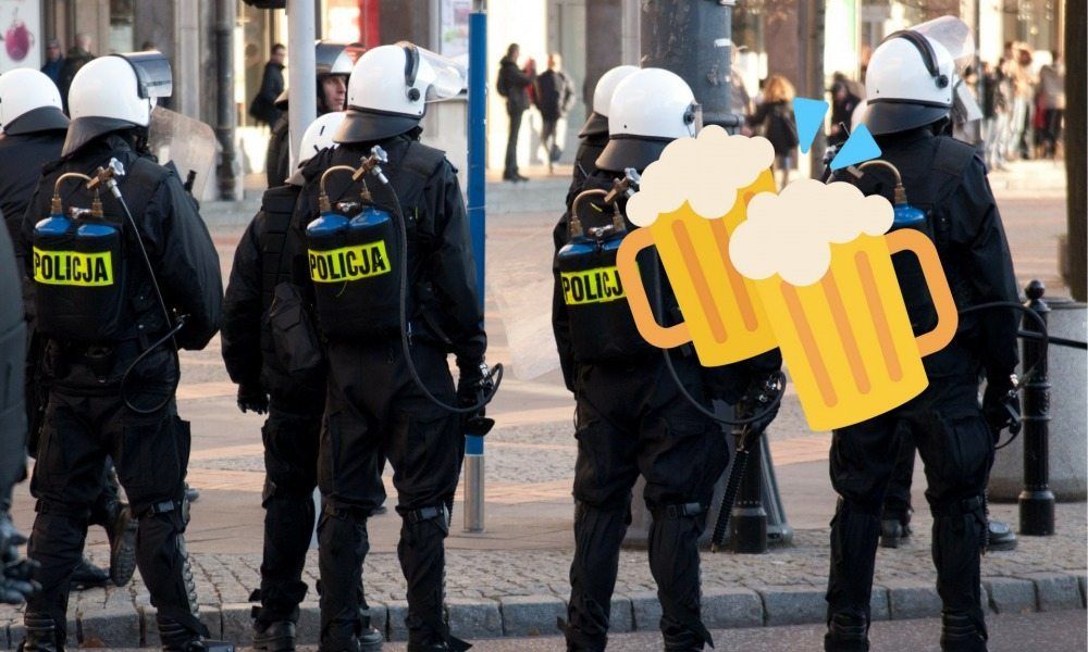pijany policjant