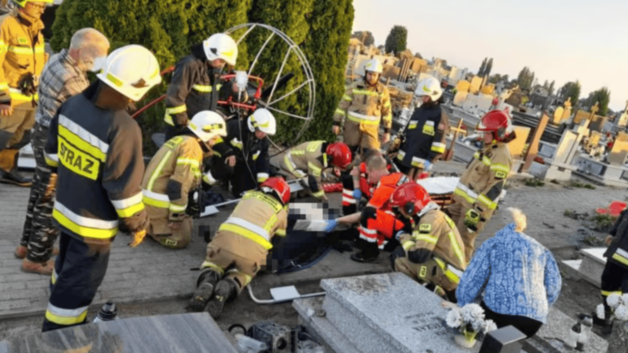 Tragedia na polskim cmentarzu. Nagle wszyscy usłyszeli wielki huk, nie żyje mężczyzna