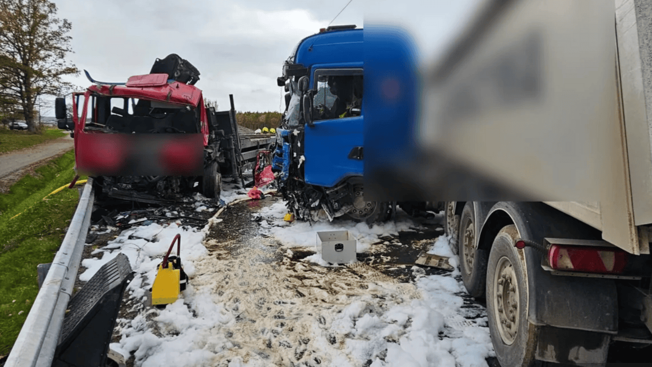Tragiczny wypadek na polskiej trasie. Nie żyje jedna osoba po zderzeniu ciężarówek