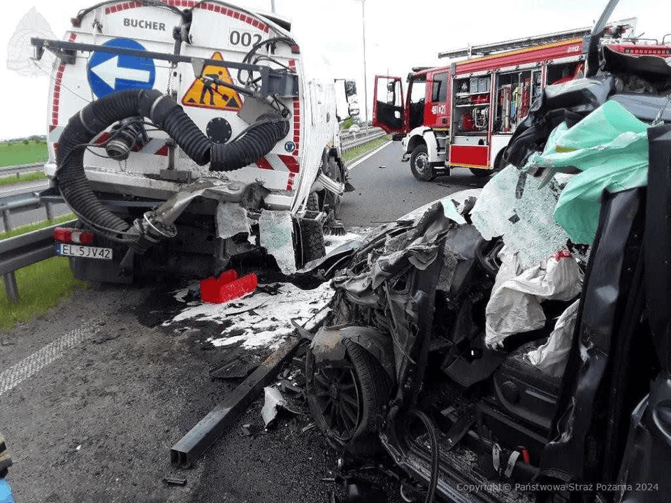 Wypadek na trasie S14