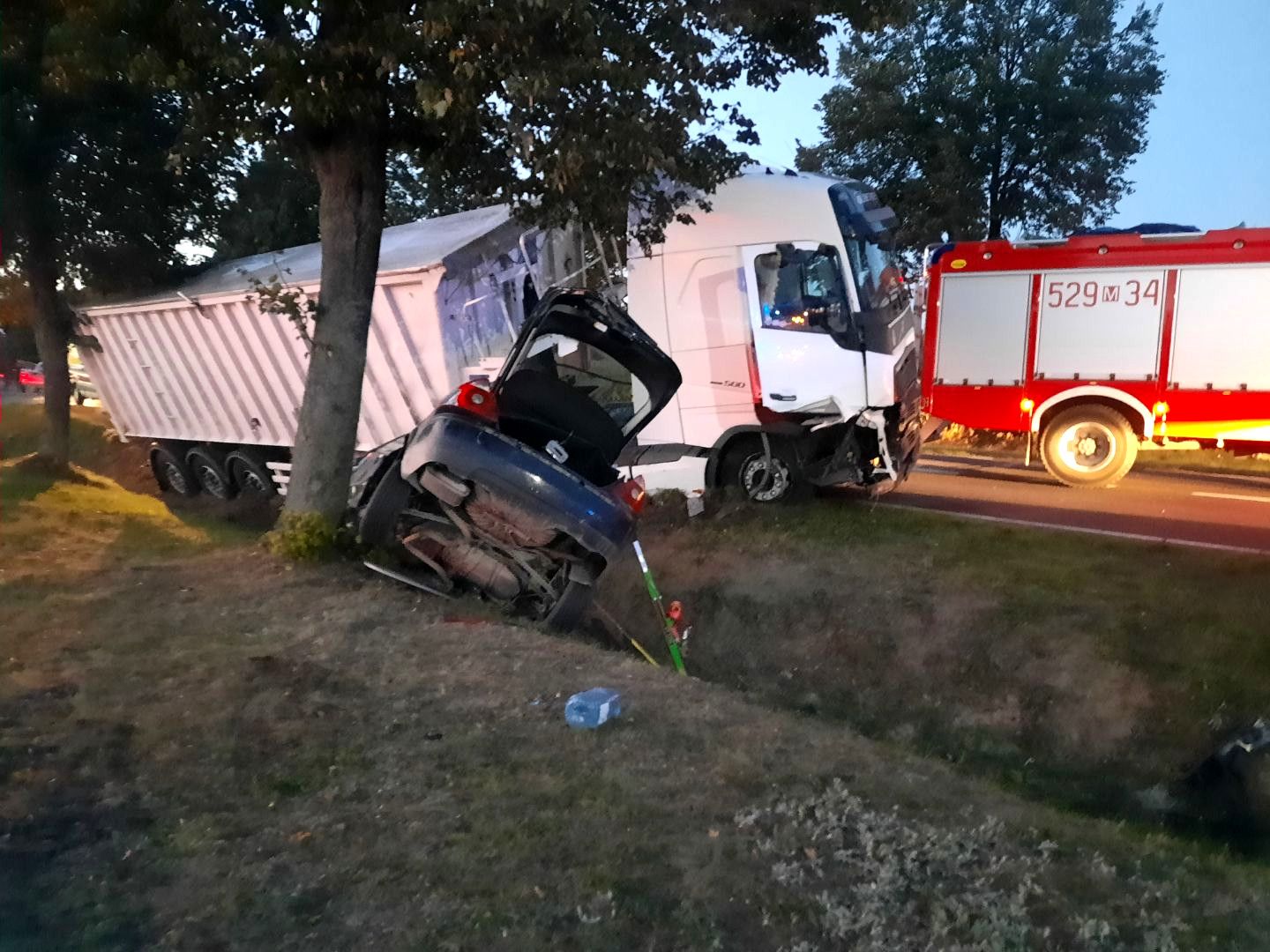 Wypadek w Mławie. Fot. FB @Policja Mława.jpg