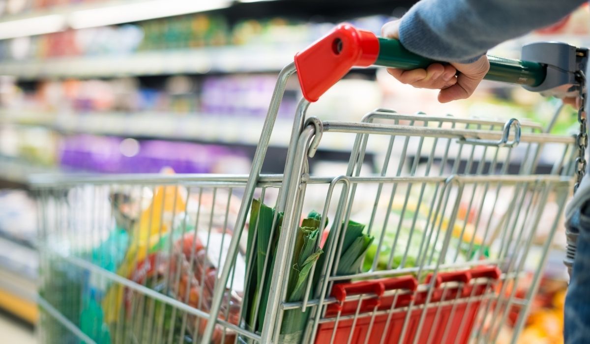 Zakupy w wozku sklepowym