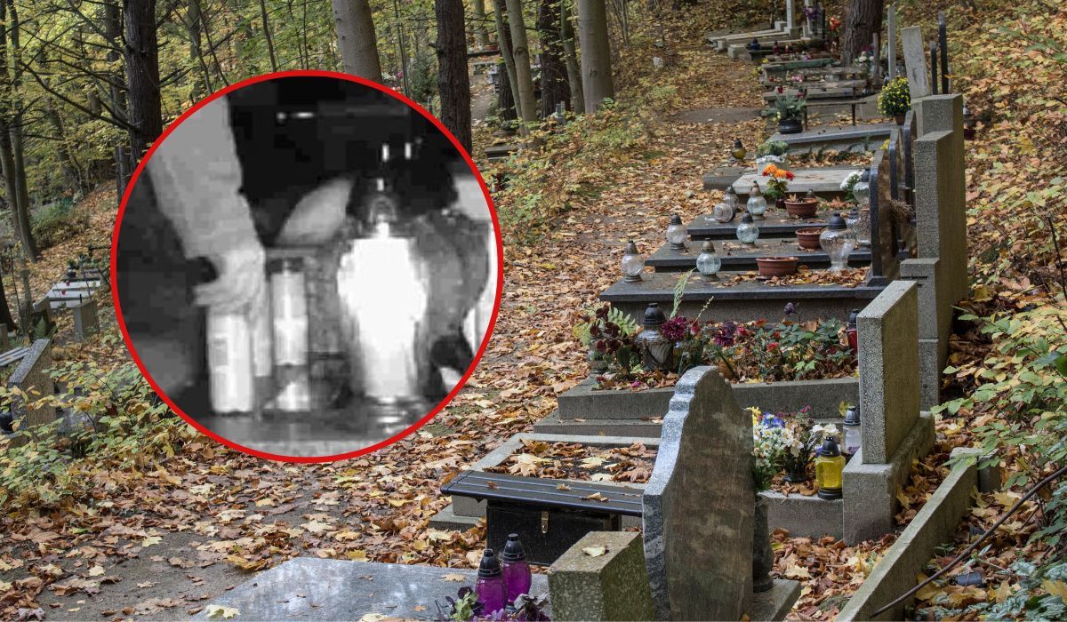 Zamontował kamerę na cmentarzu