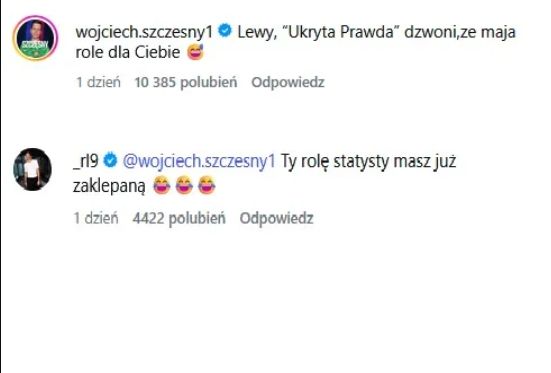 Szczęsny zakpił z Lewandowskiego. Riposta przejdzie do historii