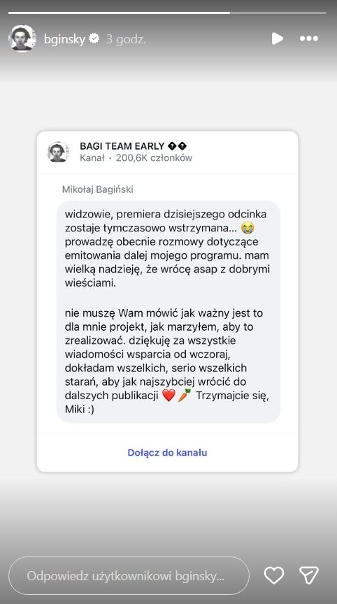 Nagłe wieści ws. Bagiego obiegły sieć. Musi się pogodzić z rozstaniem