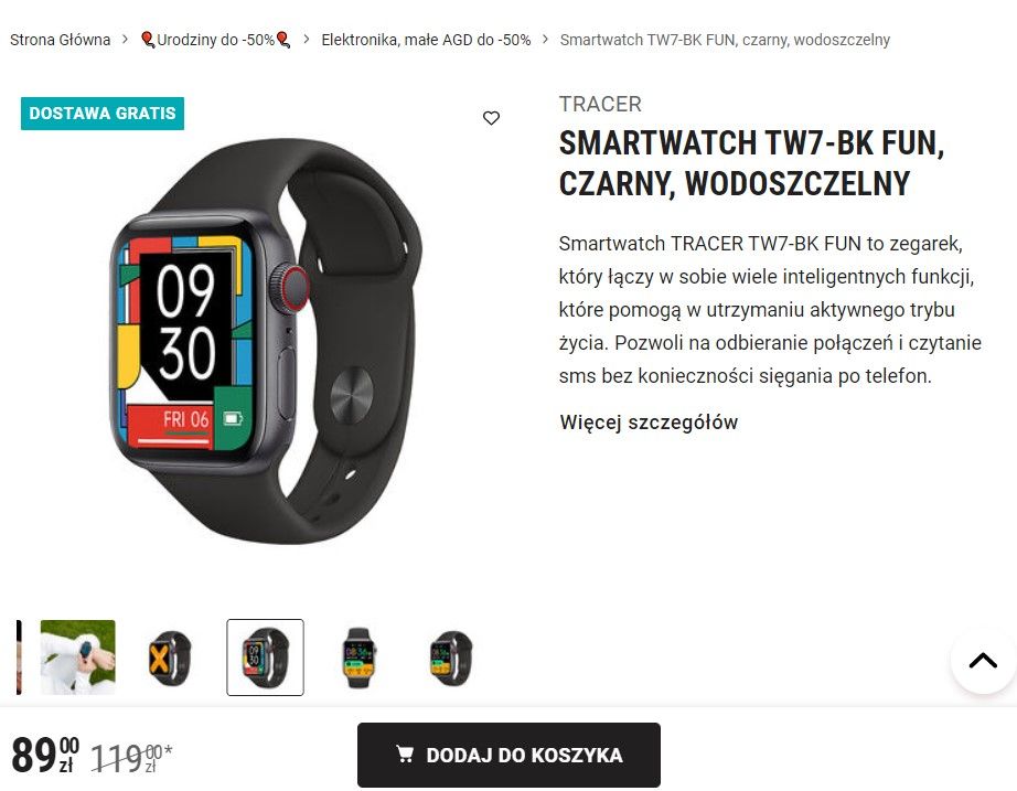 Smartwatch Biedronka Home