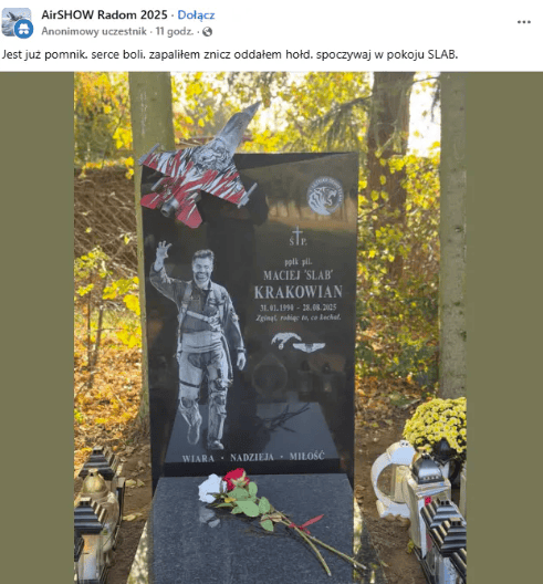 Tak wygląda grób Macieja "Slaba" Krakowiana. Ludzie wychwycili tajemniczy napis