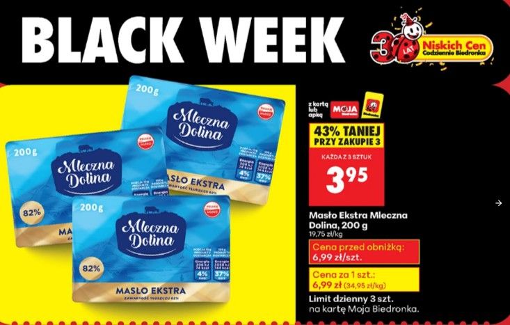 Same hity na Black Week w Biedronce. "1+1 gratis" i gigantyczne obniżki, ale czas jest ograniczony